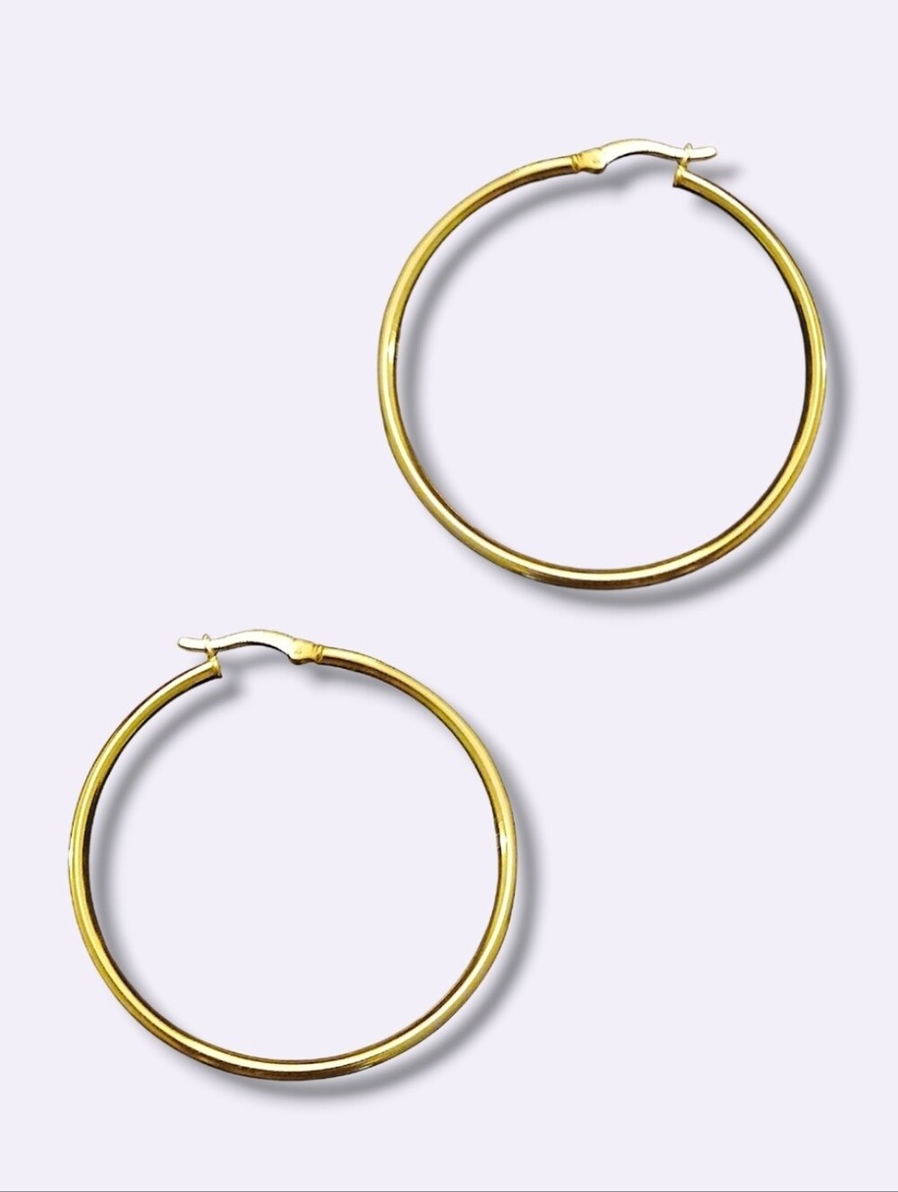 Gold Over 925 Hoop Earrings